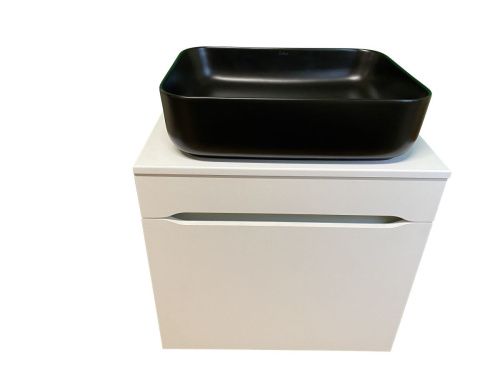 Тумба с раковиной Sintesi STL.W7013_SIN-LVB-APP-409BM 60х60 подвесная цвет белый - фото 4