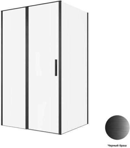 Душевой уголок Allen Brau Priority 3.31033.BBA + 3.31042.BBA 120х80 стекло прозрачное профиль черный без поддона - фото 5