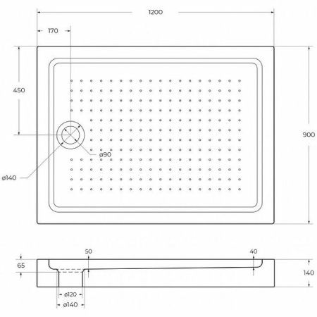 Душевой поддон акриловый BelBagno TRAY-BB-AH-120/90-15-W 120х90 белый с ножками