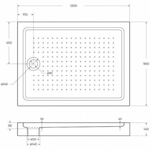 Душевой поддон BelBagno TRAY-BB-AH-120/90-15-W 120х90 акрил белый с ножками - фото 4