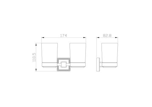 Стакан для зубных щеток Wonzon & Woghand Roma WW-7228 - фото 2
