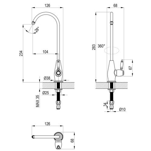 Смеситель для кухни LeMark Villa LM4840B на мойку бронза - фото 2