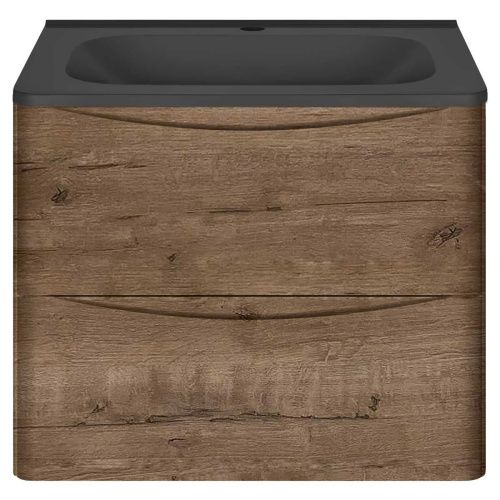 Тумба под раковину Vincea Paola VMC-2P600VO 60х50 подвесная цвет коричневый - фото 5