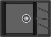 Кухонная мойка Granfest Vertex V-680L черный 70х50 цвет черный поверхность матовая