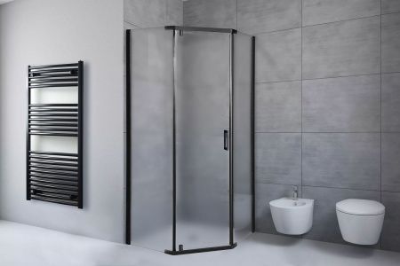 Душевой уголок Royal Bath TR RB85TR-C-BL 85х85 стекло матовое профиль черный без поддона