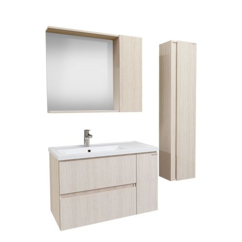 Зеркало-шкаф Grossman Юнит 2080112 80х70 подвесной цвет бежевый - фото 2