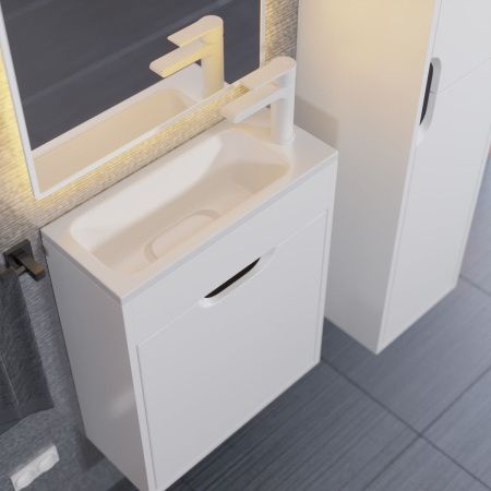 Тумба под раковину Uperwood Modul 2930205359 50х20 подвесная цвет белый