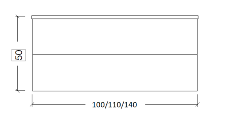 Тумба под раковину Armadi Art NeoArt 831-140-WH 140х40 подвесная цвет белый