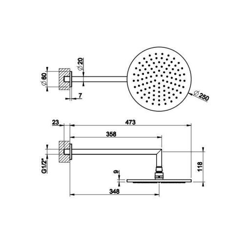 Верхний душ Gessi Ingranaggio 63348#031 хром - фото 2