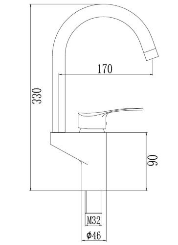 Смеситель для кухни Fmark FM4279 на мойку хром - фото 2