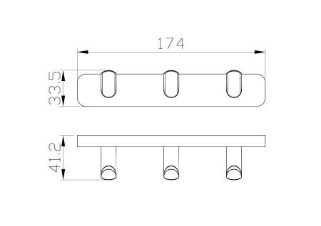 Вешалка с 3 крючками для ванной Wonzon & Woghand GRAFFITY WW-9335-BGM