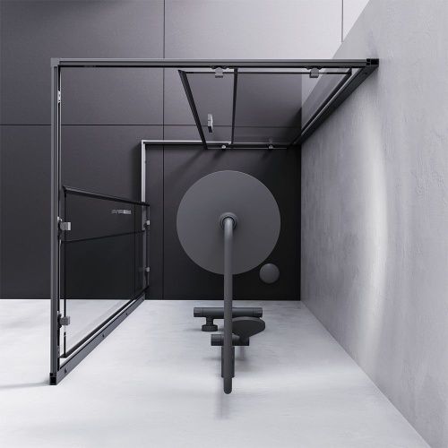 Душевой уголок Am.Pm Gem S W93G-403-090BT 90х90 стекло прозрачное профиль черный без поддона - фото 4