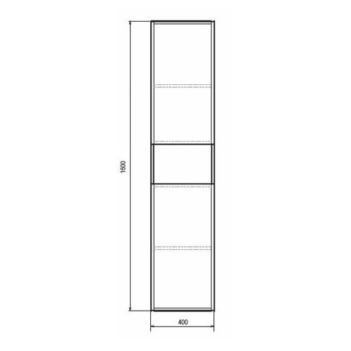Шкаф-пенал Comforty Бордо 00-00007266CF 40х160 подвесной цвет коричневый - фото 2