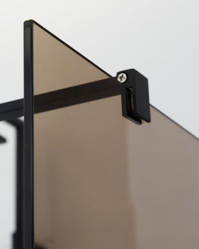 Душевая перегородка Cezares LIBERTA LIBERTA-L-2-90-BR-NERO 90х195 стекло тонированное профиль черный - фото 2