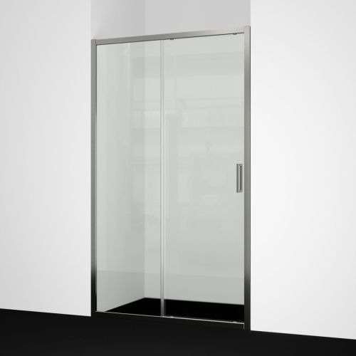 Душевая дверь Wasserkraft Tauber 64S 64S05 120х200 стекло прозрачное профиль никель - фото 2