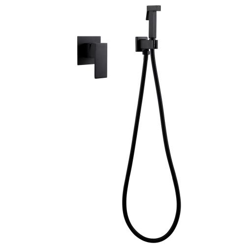 Гигиенический душ со смесителем Abber Daheim AF8225B черный - фото 2