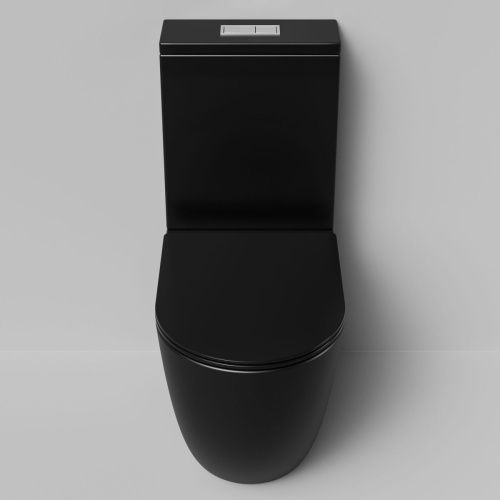 Унитаз напольный с бачком Grossman Торнадо GR-4494BMSQ черный с сиденьем микролифт безободковый смыв торнадо - фото 5