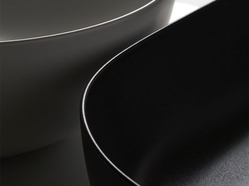 Раковина из сантехнического фаянса Hatria HAPPY HOUR A0Y2A002 60х40 накладная цвет черный - фото 2