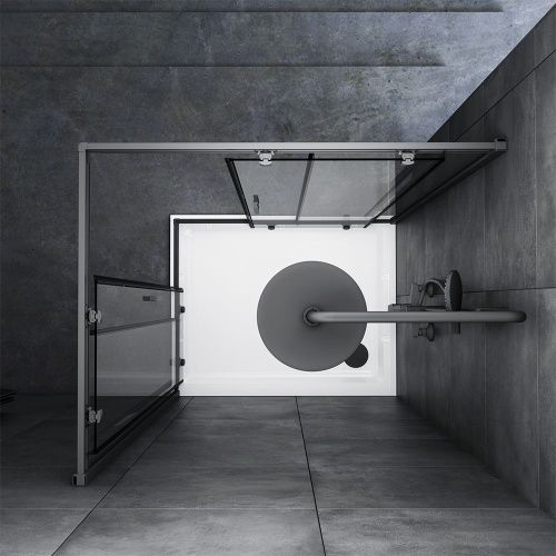 Душевой уголок Am.Pm Gem W90G-404-100280-BT 100х80 стекло прозрачное профиль черный без поддона - фото 4