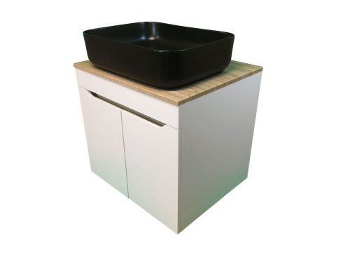 Тумба с раковиной Sintesi STL.W7023_SIN-LVB-APP-409BM 60х60 подвесная цвет коричневый - фото 2