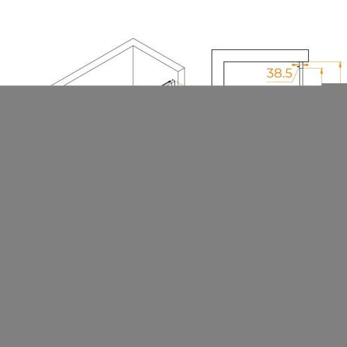 Душевая дверь RGW Passage 350801618-14 180х195 стекло прозрачное профиль черный - фото 3