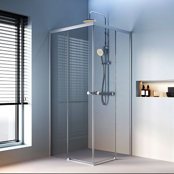 Душевой уголок Am.Pm X-Joy W94G-403-9090-МТ 90х90 стекло прозрачное профиль хром без поддона