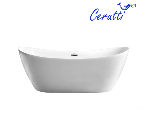 Ванна акриловая Cerutti SPA CT10506 170х75 отдельностоящая овальная с ножками - фото 4