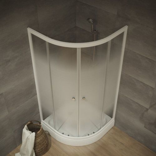 Душевой уголок Тритон Лайт Щ0000061807 90х90 стекло с рисунком профиль белый с поддоном - фото 4