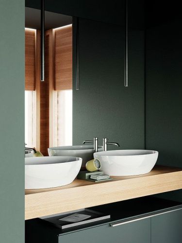 Раковина из сантехнического фаянса GSI Pura 884211_УЦ/2 60х40 накладная цвет белый - фото 3