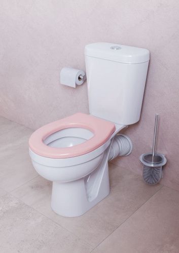 Унитаз-компакт напольный с бачком Santek Каспер 1WH501847 белый/розовый с сиденьем каскадный смыв - фото 5