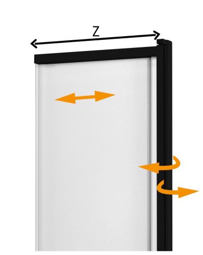 Душевая шторка на ванну New Trendy Sensi P-0045 85х150 стекло прозрачное профиль черный ориентация универсальная - фото 4