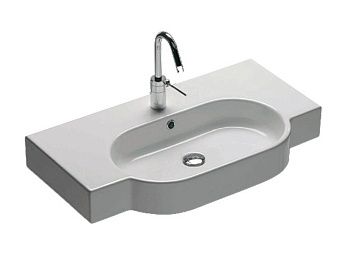 Раковина из сантехнического фаянса Hatria AREA Y0UP01 80х50 подвесная цвет белый