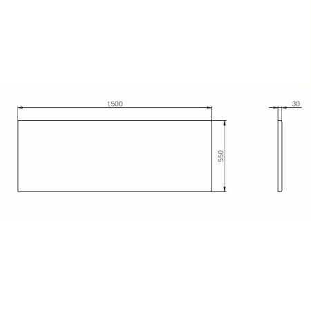 Экран для ванны Am.Pm Func W84A-150-070W-P