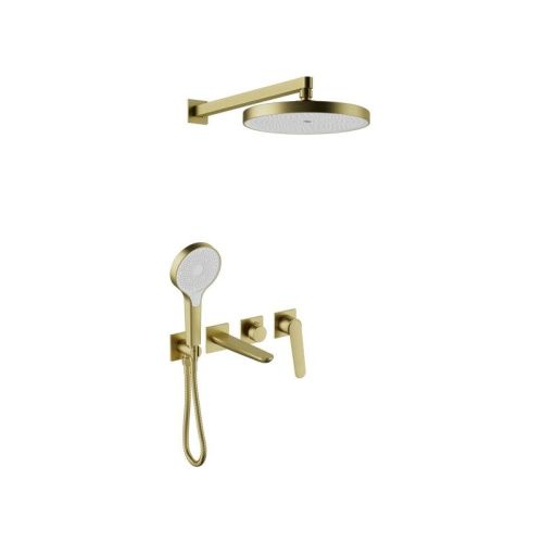 Душевая система Bronze de Luxe 3009CBG встраиваемая в стену цвет золото - фото 2