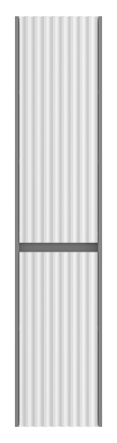 Шкаф-пенал Brevita Balaton BAL-05035-48-2Л 40х160 подвесной цвет белый/серый - фото 2