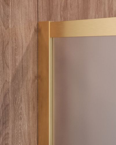 Душевой уголок Cezares MOLVENO MOLVENO-A-2-90-P-BORO 90х90 стекло рифленое профиль золото без поддона - фото 5