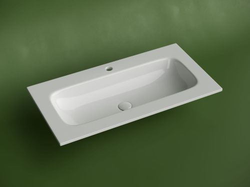 Раковина из сантехнического фарфора Ceramica Nova GRACE CN7019 90х50 накладная цвет белый 1 отверстие под смеситель - фото 2