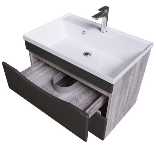 Тумба под раковину Grossman Талис 107010 70х40 подвесная цвет серый - фото 2