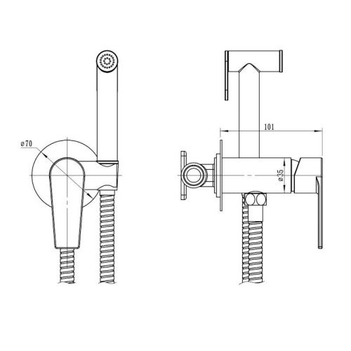 Гигиенический душ со смесителем Esko BTSMH хром - фото 3