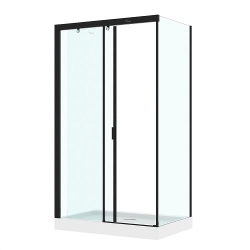 Душевой уголок Cerutti SPA MARBELLA 120B L 120х80 стекло прозрачное профиль черный без поддона - фото 3