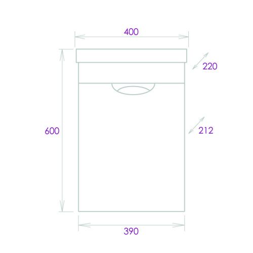 Тумба под раковину Onika Комо 104005 40х20 подвесная цвет белый - фото 3