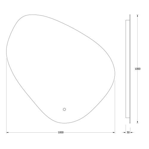 Зеркало с подсветкой Evoform Ledshine BY 2667 100х100 подвесное - фото 2