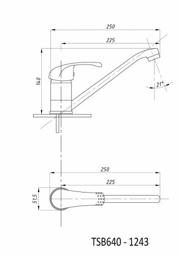 Смеситель для кухни TSARSBERG TSB-640-1243 на мойку хром - фото 4