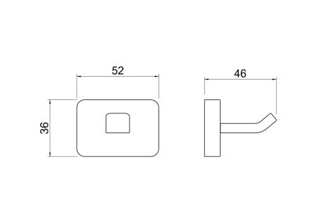 Крючок для ванны Aquatek ЛИБРА AQ4301MB