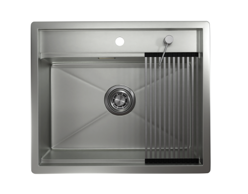 Кухонная мойка Granula Kitchen Space 6051, СТАЛЬ МАТОВАЯ 60х50 цвет нержавеющая сталь поверхность матовая - фото 2
