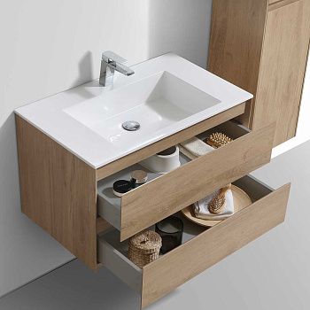 Тумба под раковину Vincea Luka VMC-2L800NO 80х50 подвесная цвет коричневый