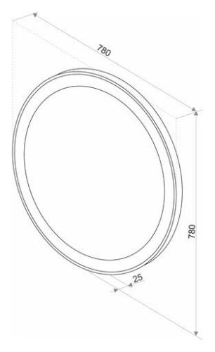 Зеркало с подсветкой Art&Max BOLZANO AM-Boz-780-DS-F-X3 80х80 подвесное - фото 3