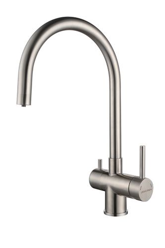 Смеситель для кухни Paulmark HELLER He213218-BS на мойку нержавеющая сталь