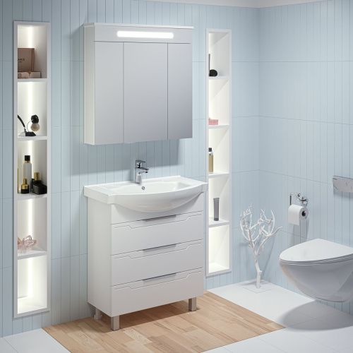 Тумба под раковину Runo Верона 00000001146 70х30 напольная цвет белый - фото 2