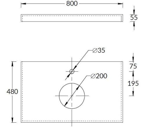 Столешница Kerama Marazzi CANALETTO CN80.DD507320R 80х50 накладная цвет синий - фото 2